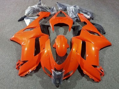 Custom 2007-2008 Kawasaki ZX6R Abs Motorcycle Fairings - Orange UK