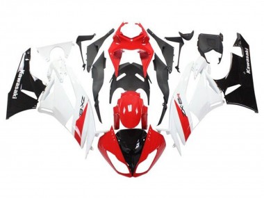 Custom 2009-2012 Kawasaki ZX6R Motorcycle Fairings - Red White Black UK