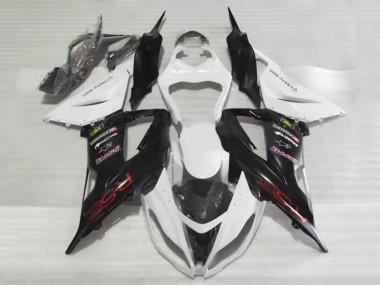 Custom 2013-2018 Kawasaki ZX6R Motorcycle Fairings - White Black Red RSS UK