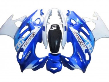 Custom 2004-2006 Suzuki GSX600F/GSX750F Motorcycle Fairings - White Blue DC UK