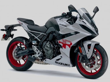 Custom 2024-2025 Suzuki GSX8R Motorcycle Fairings - Silver Black Red UK