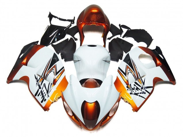 1996-2007 Suzuki GSXR1000 Motorcycle Fairings - White Orange Black UK