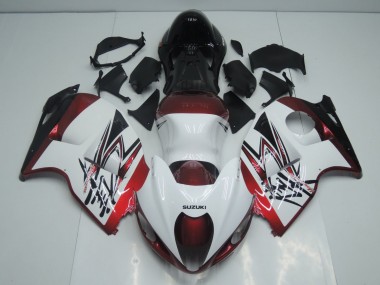Custom 1996-2007 Suzuki GSXR1000 Motorcycle Fairings - White Candy Red Black UK