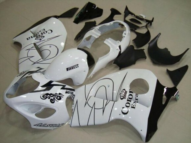 1996-2007 Suzuki GSXR1000 Motorcycle Fairings - White Black Corona Tribal UK