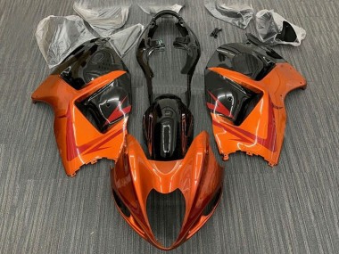 Custom 1996-2007 Suzuki GSXR1000 Motorcycle Fairings - Orange Black Red UK