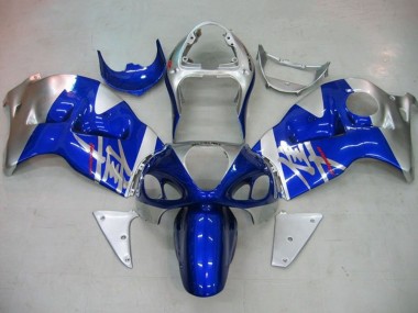 Custom 1996-2007 Suzuki GSXR1000 Motorcycle Fairings - Blue Silver Red UK