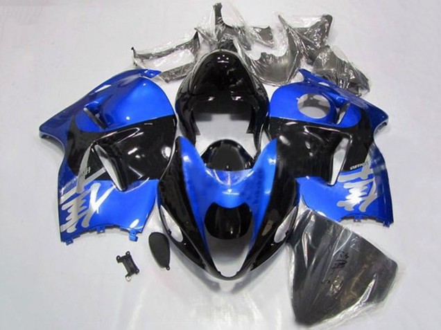 1996-2007 Suzuki GSXR1000 Motorcycle Fairings - Blue Chrome Black UK