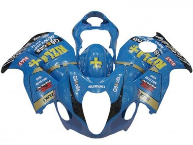 Custom 1996-2007 Suzuki GSXR1000 Motorcycle Fairings - Blue Gold Black Rizla UK