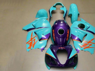 Custom 1996-2007 Suzuki GSXR1000 Motorcycle Fairings - Matte Purple Orange Blue UK
