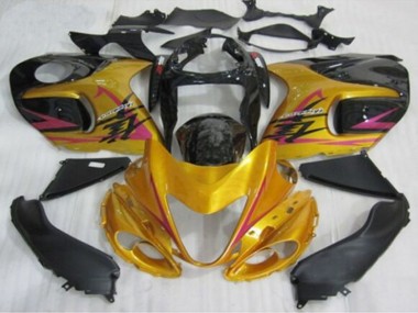 Custom 1996-2007 Suzuki GSXR1000 Motorcycle Fairings - Gold Black Pink UK