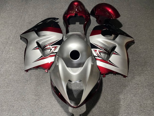1996-2007 Suzuki GSXR1000 Motorcycle Fairings - Silver Candy Red UK