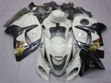 Custom 2008-2020 White Grey Gold Black Suzuki GSXR 1300 Hayabusa Motorcycle Fairings UK