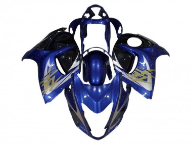 Custom 2008-2020 Blue White Gold Suzuki GSXR 1300 Hayabusa Motorcycle Fairings UK