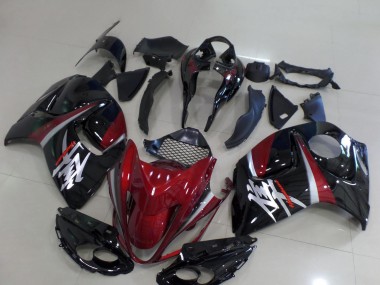 Custom 2008-2020 Dark Red Black Silver Suzuki GSXR 1300 Hayabusa Motorcycle Fairings UK