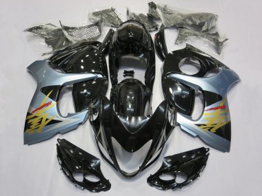 Custom 2008-2020 Glossy Black Light Blue Gold Suzuki GSXR 1300 Hayabusa Motorcycle Fairings UK