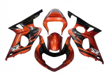 Custom 2000-2002 Suzuki GSXR1000 Motorcycle Fairings - Orange Black UK