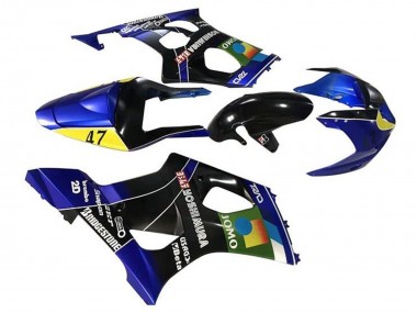 Custom 2003-2004 Suzuki GSXR 1000 Motorcycle Fairings - Blue Yellow Black JOMO UK