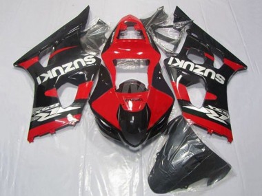 Custom 2003-2004 Suzuki GSXR 1000 Motorcycle Fairings - Red Black Silver UK