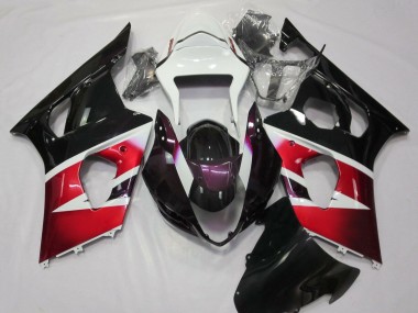 Custom 2003-2004 Suzuki GSXR 1000 Motorcycle Fairings - White Red Purple Black UK