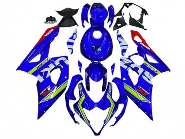Custom 2005-2006 Suzuki GSXR 1000 Motorcycle Fairings - Blue Green White Red UK