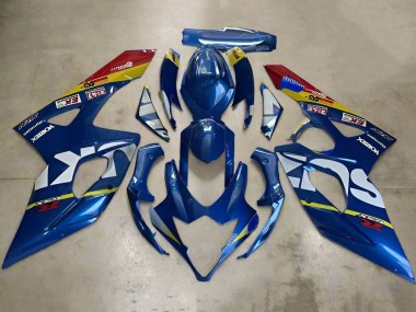 Custom 2005-2006 Suzuki GSXR 1000 Motorcycle Fairings - Blue White Yellow Red UK