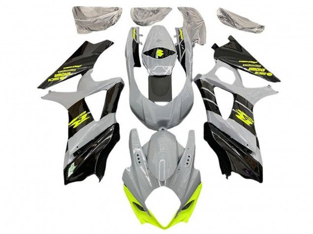2005-2006 Suzuki GSXR 1000 Motorcycle Fairings - Grey Black Neon Yellow UK