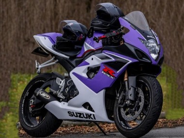 Custom 2005-2006 Suzuki GSXR 1000 Motorcycle Fairings - Purple White UK