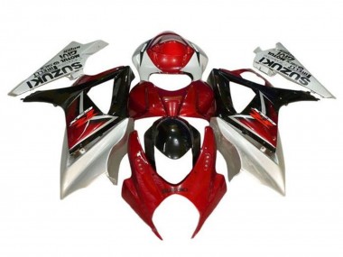Custom 2005-2006 Suzuki GSXR 1000 Motorcycle Fairings - Silver Red Black UK