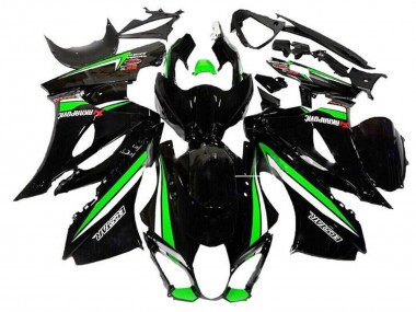Custom 2017-2025 Suzuki GSXR1000 Motorcycle Fairings - Black Green White Stripe UK