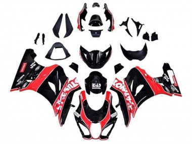 Custom 2017-2025 Suzuki GSXR1000 Motorcycle Fairings - Glossy Black Red White Pinstripe UK
