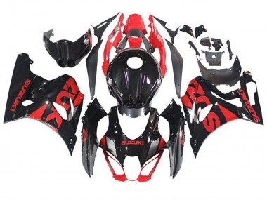 Custom 2017-2025 Suzuki GSXR1000 Motorcycle Fairings - Black Red UK