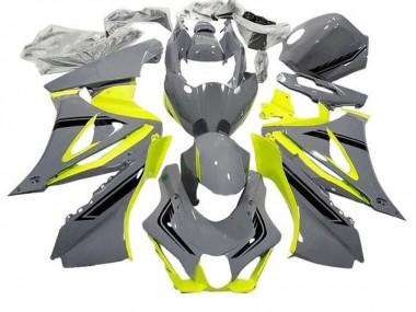 Custom 2017-2025 Suzuki GSXR1000 Motorcycle Fairings - Grey Yellow Black UK