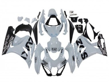 Custom 2017-2025 Suzuki GSXR1000 Motorcycle Fairings - White Black UK