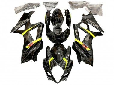 Custom 2007-2008 Suzuki GSXR 1000 Motorcycle Fairings - Black Yellow Red Grey UK