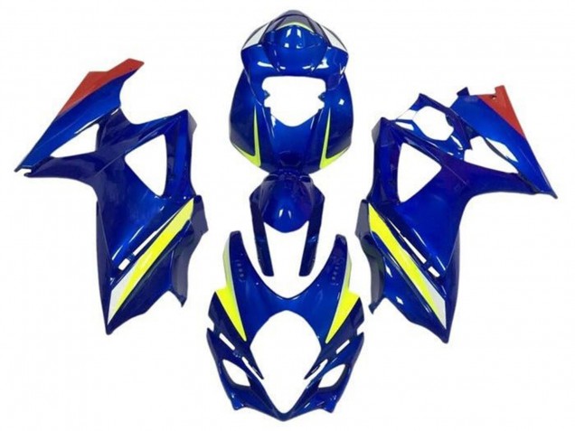 2007-2008 Suzuki GSXR 1000 Motorcycle Fairings - Blue Yellow Red UK