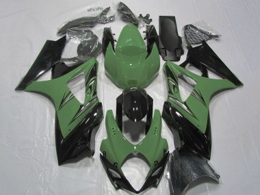 Custom 2007-2008 Suzuki GSXR 1000 Motorcycle Fairing - Green Glossy Black UK