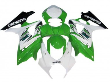 Custom 2007-2008 Suzuki GSXR 1000 Motorcycle Fairing - White Green Black UK