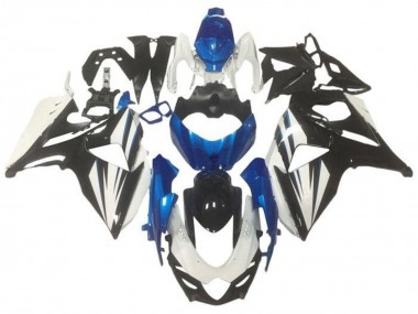 Custom 2009-2016 Suzuki GSXR 1000 Bike Fairings - White Blue Glossy Black UK
