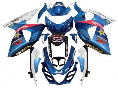 Custom 2009-2016 Suzuki GSXR 1000 Motorcycle Fairings - White Light Blue Red Yellow Rockstar UK