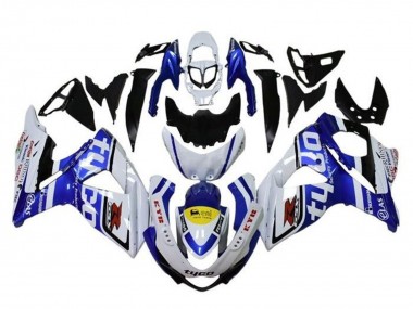 Custom 2009-2016 Suzuki GSXR 1000 Motorcycle Fairings - White Blue Yellow Black Tyco UK