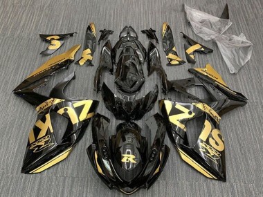 Custom 2009-2016 Suzuki GSXR 1000 Motorcycle Fairings - Gold Glossy Black UK