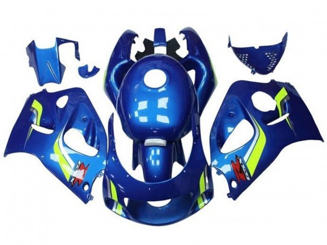 1996-2000 Suzuki GSXR 600 / GSXR 750 Motorcycle Fairings - Blue Yellow White UK