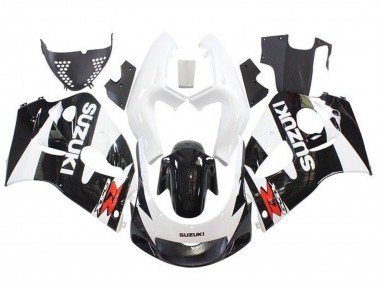 Custom 1996-2000 Suzuki GSXR 600 / GSXR 750 Motorcycle Fairings - White Black Red UK