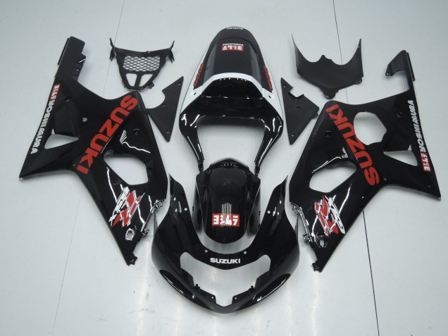 2001-2003 Suzuki GSXR 600 / GSXR 750 Motorcycle Fairings - Glossy Black Red White Yoshimura UK