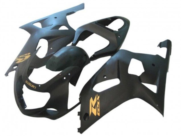 2001-2003 Suzuki GSXR 600 / GSXR 750 Motorcycle Fairings - Matte Black Gold UK