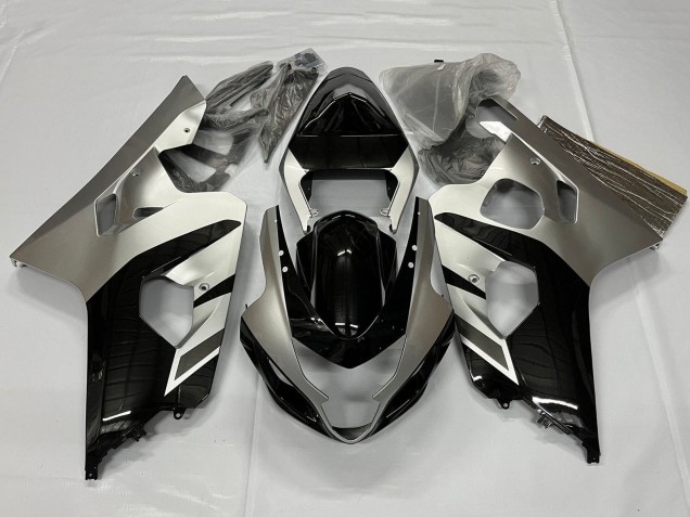 2001-2003 Suzuki GSXR 600 / GSXR 750 Motorcycle Fairings - Silver Glossy Black UK