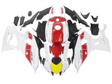 Custom 2021-2024 Yamaha YZF R7 Motorcycle Fairings - White Yellow Red Stripe UK