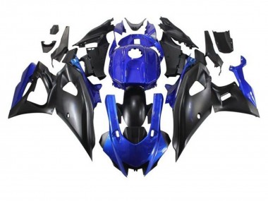 Custom 2021-2024 Yamaha YZF R7 Motorcycle Fairings - Blue Matte Black UK