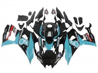 Custom 2021-2024 Yamaha YZF R7 Motorcycle Fairings - Black Blue Petronas UK