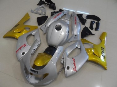 Custom 1996-2007 Yamaha YZF600R Thundercat Motorcycle Fairings - Silver Gold UK